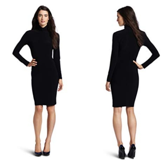 Black Turtleneck Sweater Dress 